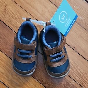 Stride Rite Navy and Brown Kids Sneakers